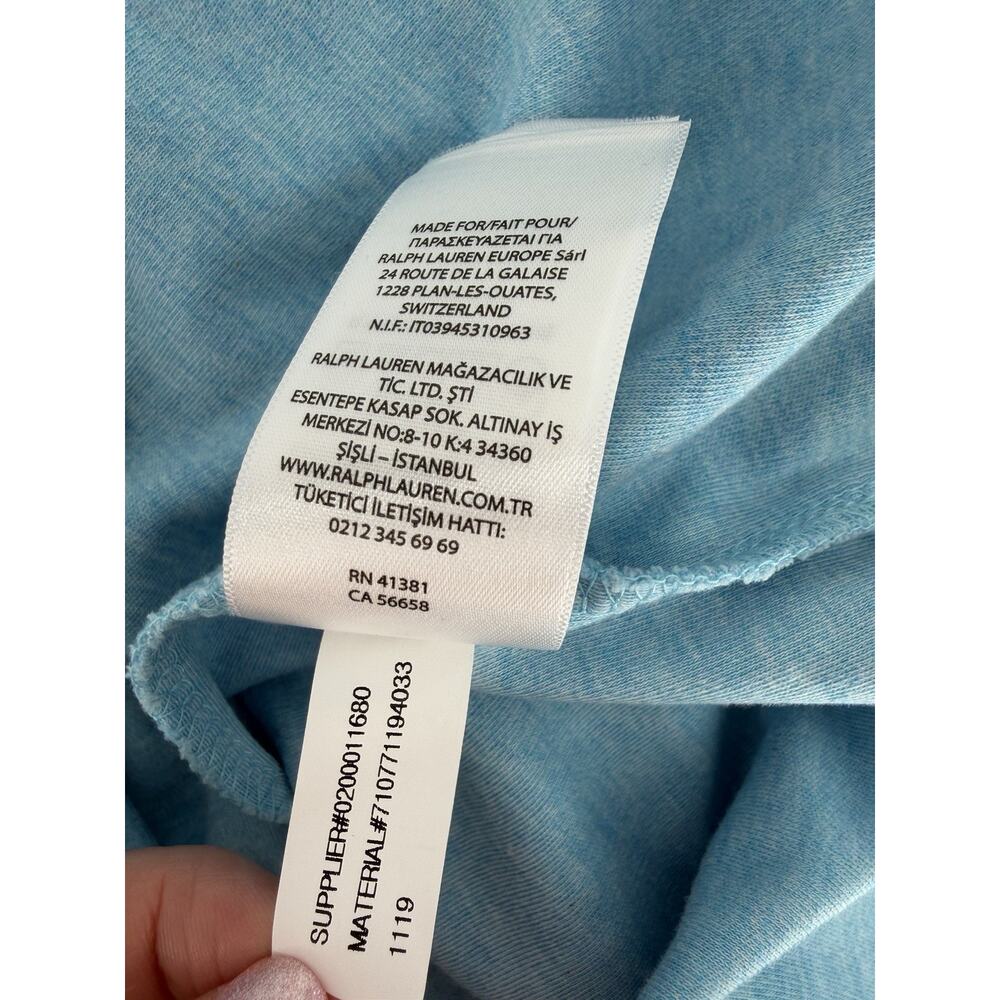 Polo Ralph Lauren - Custom Slim Fit - Light Blue Cotton Polo Shirt - Large - Picture 7 of 7